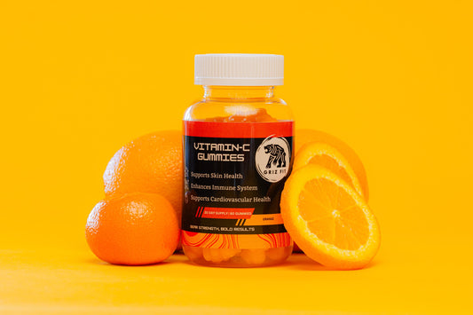 Griz Fit vitamin c gummies product shot showing bottle