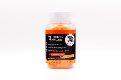 Vitamin C gummies in orange flavor, formulated with natural ascorbic acid for immune system support and antioxidant protection\