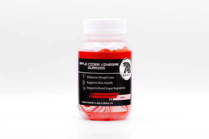 Apple cider vinegar gummies in apple flavor, formulated with apple cider vinegar for natural wellness and digestive support