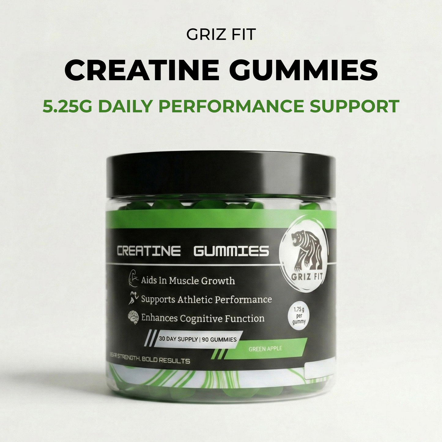 Green Apple Creatine Gummies