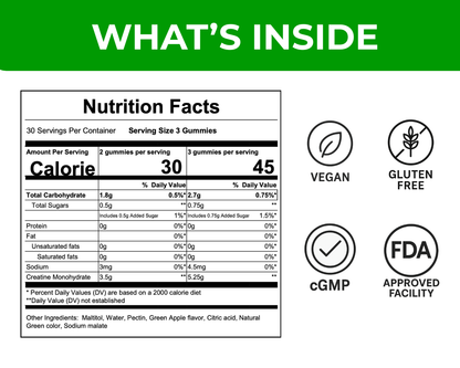 Green Apple Creatine Gummies