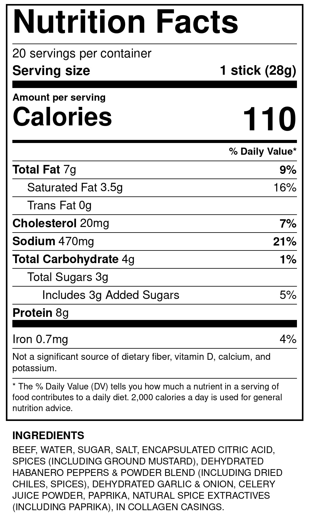 Nitro Heat nutrition facts and ingredients